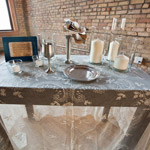 Reception Table with Sheer Tablecloth