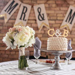 Wedding Cake and Table Decorations