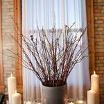 Vase and Candle Wedding Reception Décor
